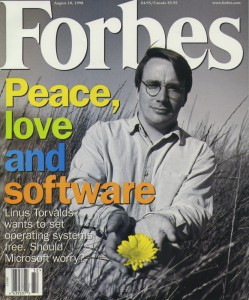 Ирония истории - Линус Торвальдс на обложке Forbes.