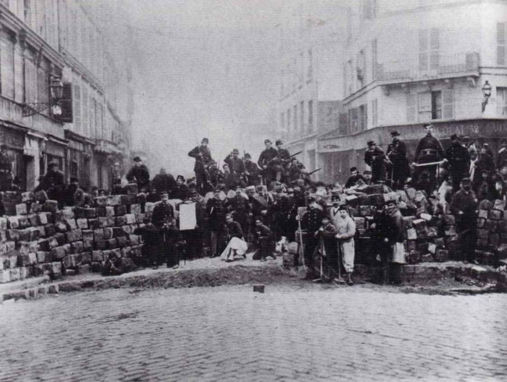 Баррикада, Париж, 1871.
